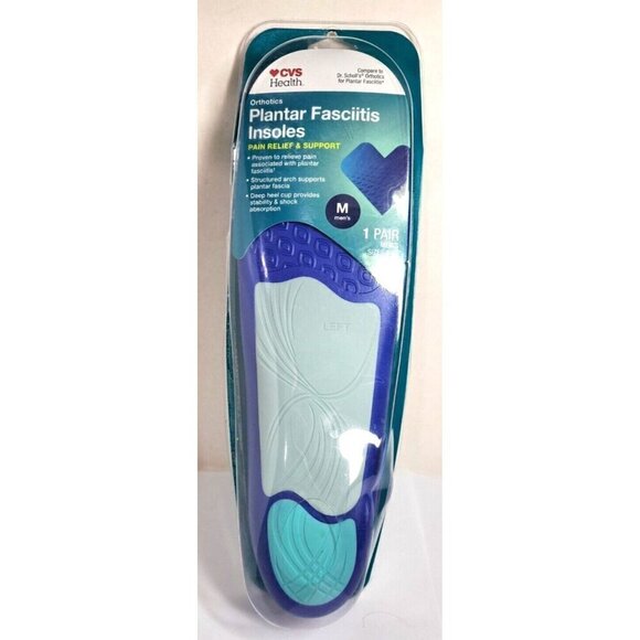 CVS Plantar Fasciitis Insoles Men's Shoe Sizes 8-13 New in Package - Picture 1 of 5